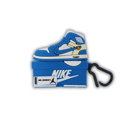 Nike Style Shoe Silicone AirPods Shockproof, Dust & Scratch Resistant Case with Carabiner