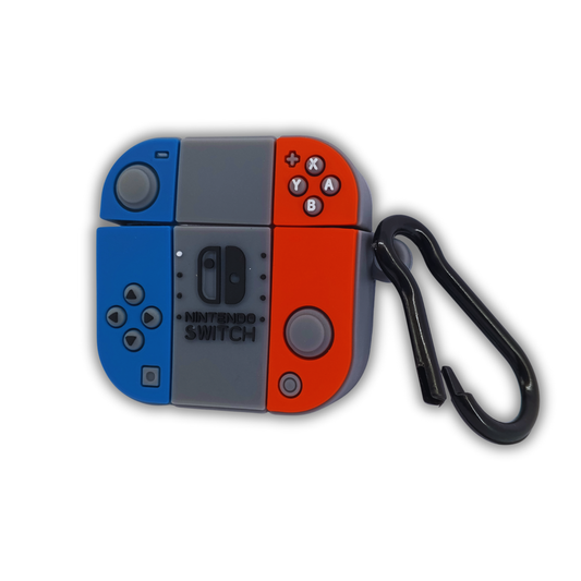 Nintendo Switch Silicone AirPods Shockproof, Dust & Scratch Resistant Case with Carabiner