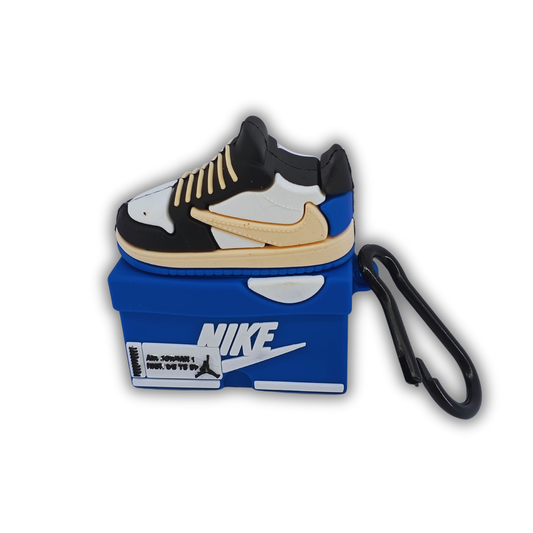 Nike Style Shoe Silicone AirPods Shockproof, Dust & Scratch Resistant Case with Carabiner