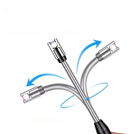 Arc Lighter With Usb Charging | Flameless Windproof | Led Battery Display | Safety Switch | Rotate 360 Degrees ( Random Color )