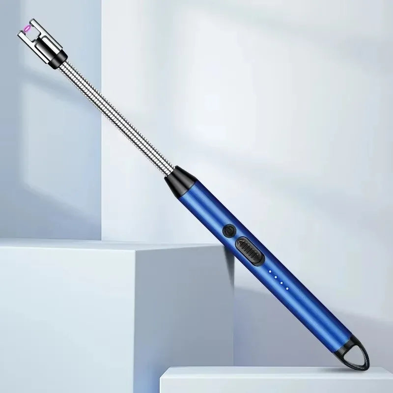 Arc Lighter With Usb Charging | Flameless Windproof | Led Battery Display | Safety Switch | Rotate 360 Degrees ( Random Color )