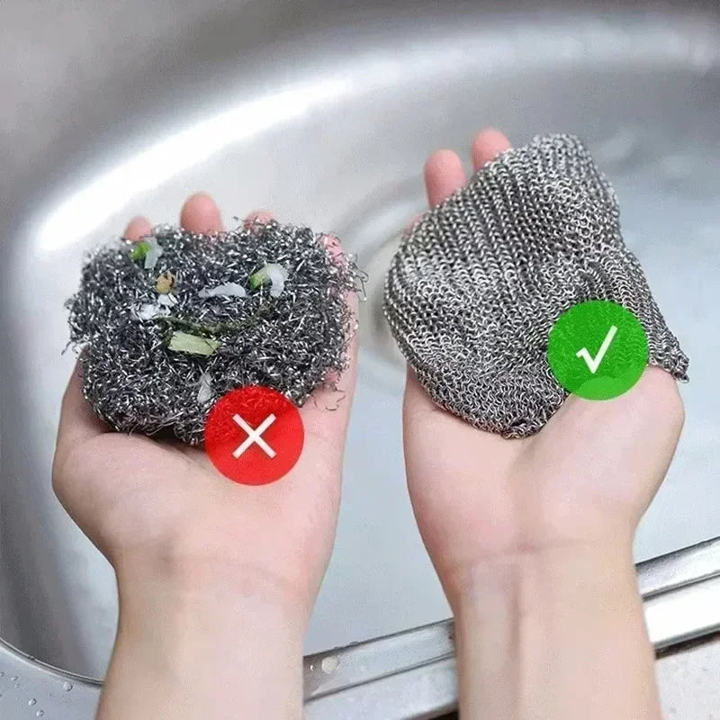 Dish Washing Cleaning Cloth | Wire Dish Washing Rugs For Kitchen Items Cleaning (10 Pcs)