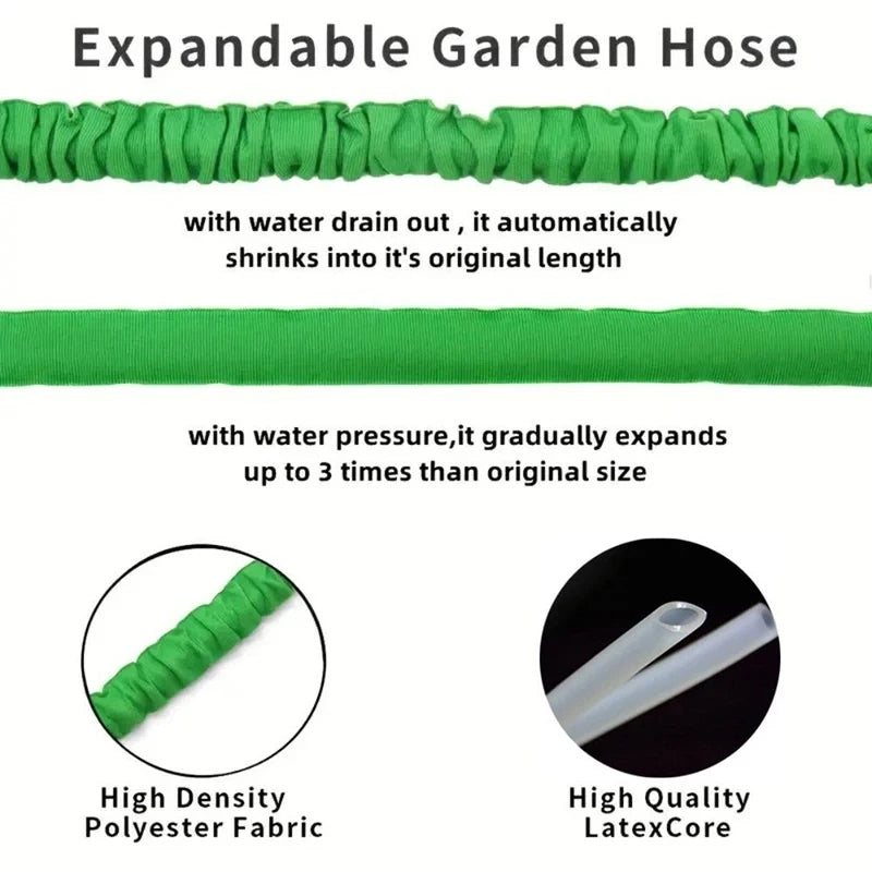 Expandable Flexible Magic Water Hose Pipe With Spray (50 ft.)