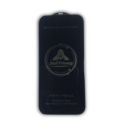 360° Anti-Static Privacy Glass Screen Protector for iPhone 17 Pro & Pro Max