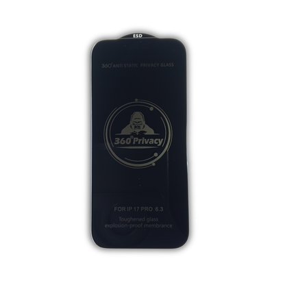 360° Anti-Static Privacy Glass Screen Protector for iPhone 17 Pro & Pro Max
