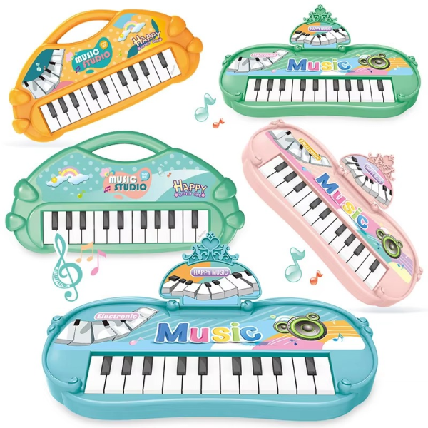 Stuffed Electronic Piano Keyboard Toys 13 Key Early Educational Instrument Electronic Organ For Kids Toys Musical Children Piano – Random Color